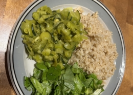 Lauch-Zucchini mit Reis