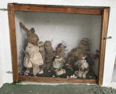 Hasenfamilie in Aussenküche
