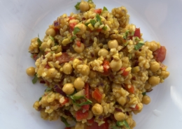 Aromatischer Kichererbsenreis