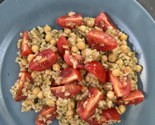 Kichererbsen Reis mit Tomaten